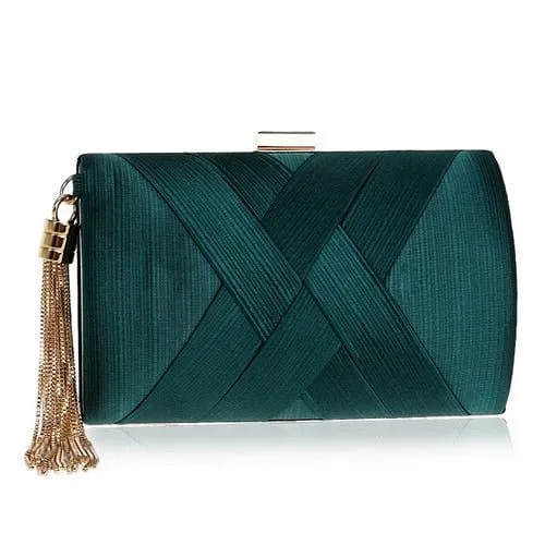 Bow Metal Women Day Clutches Tassel Luxurious Fashion Lady Evening Bags