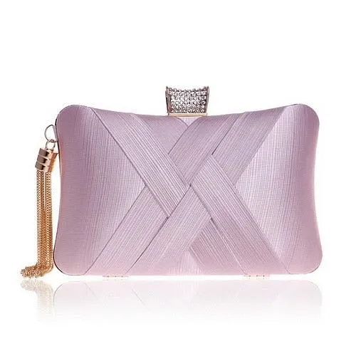 Bow Metal Women Day Clutches Tassel Luxurious Fashion Lady Evening Bags