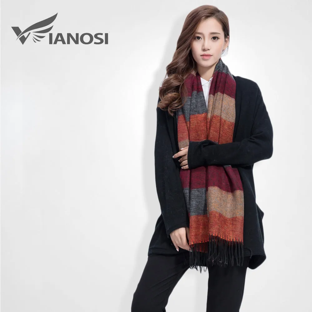 [VIANOSI] Fashion Brand Winter Scarf Women Designer Pashmina Shawls and Scarves Soft Foulard Bufandas VS063